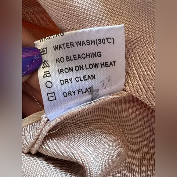 Boutique Blush Pink Ribbed Pearl Co Ord Set Large - Picture 10 of 15